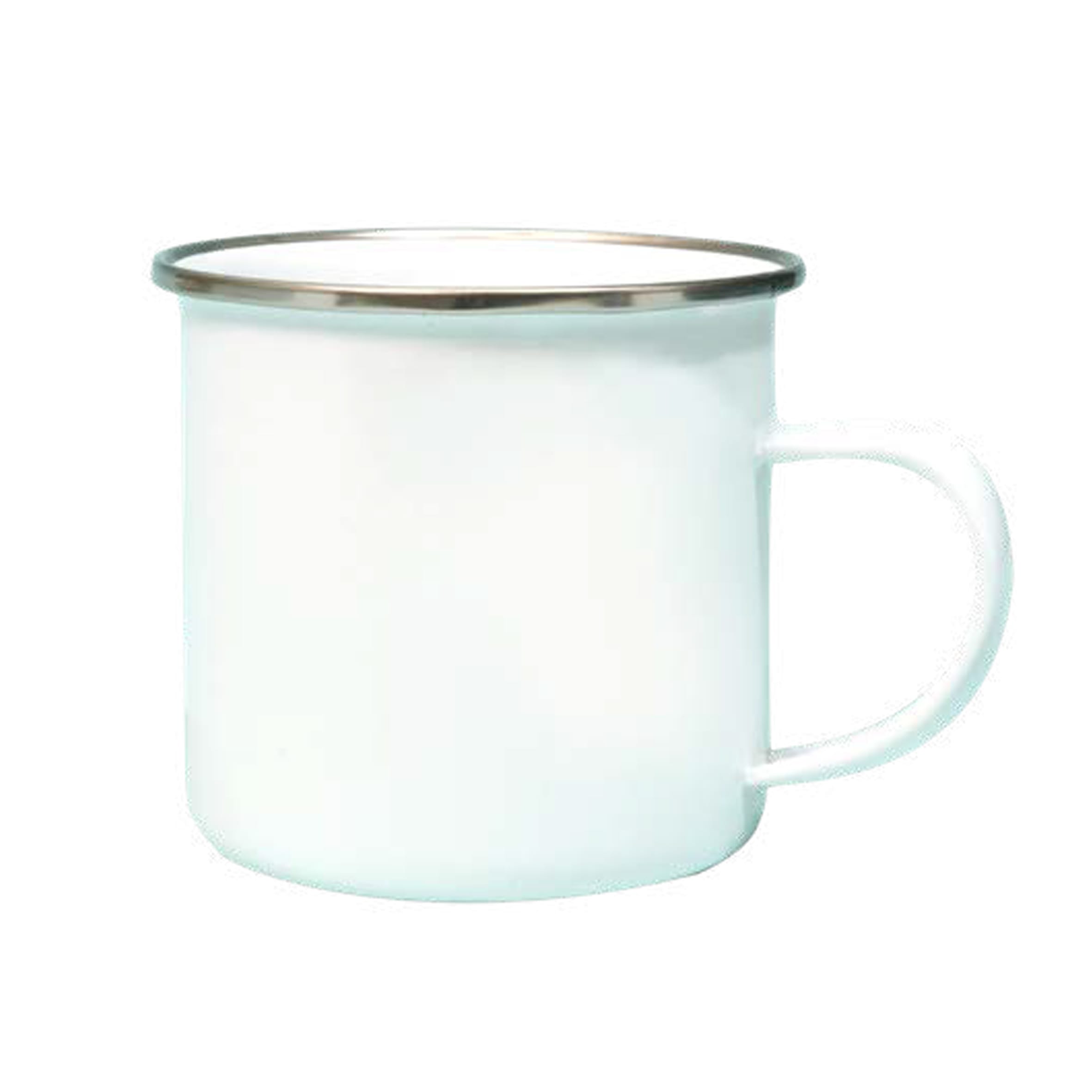 ספל אמייל עם אפשרות להדפסה אישית.